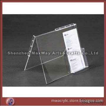 Transparent Elegant Folding Acrylic/Perspex Menu Holder